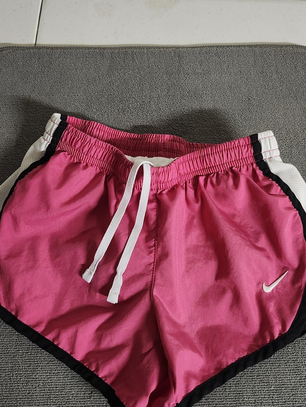 Nike Girks Hot Pink Athletic Shorts with White Trim